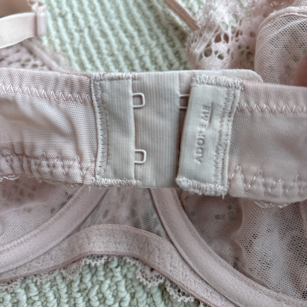 Adore Me Women Bra 32DDD Beige Unlined Sheer Underwire Lace Adjustable - Picture 8 of 9